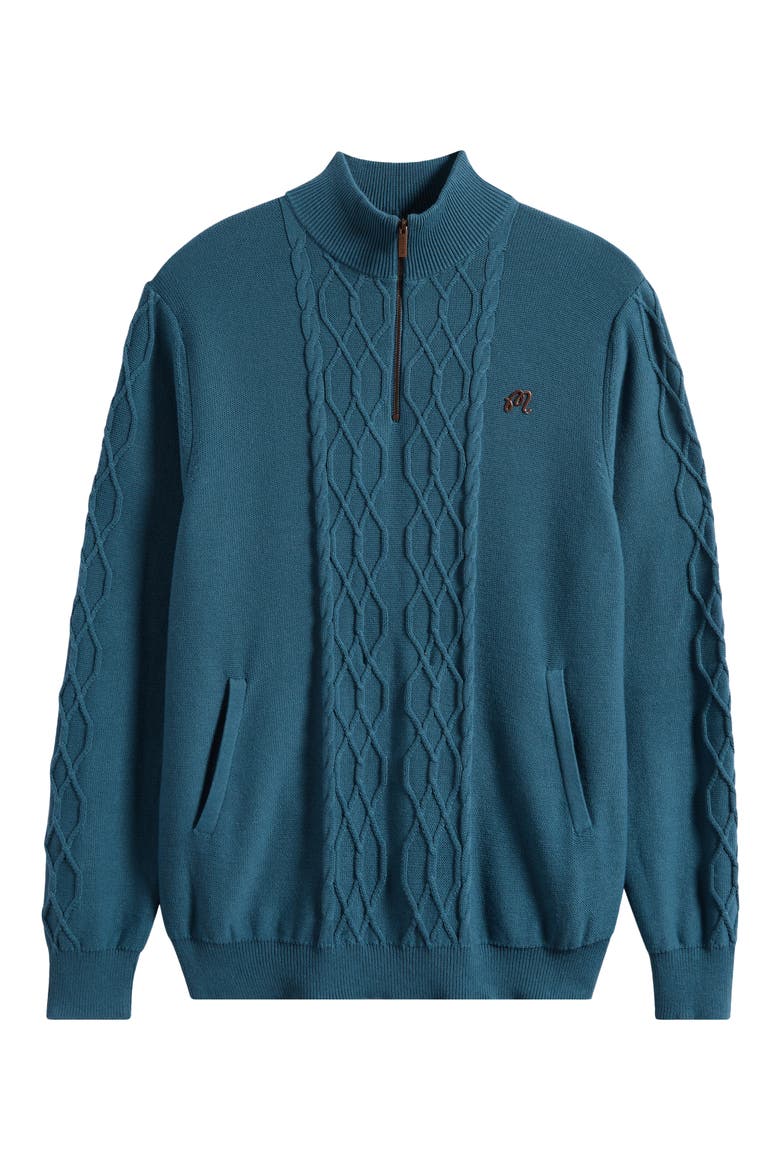 Santoro Quarter Zip Pullover, Alternate, color, AEGEAN BLUE