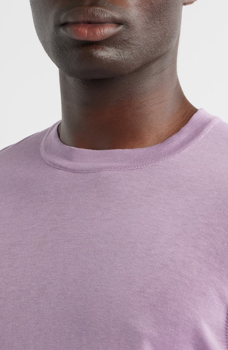Jack Victor Wellington Heathered Cotton & Silk Crewneck T-Shirt, Alternate, color, Lilac