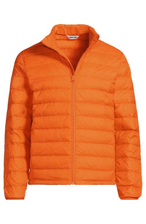 Lands' End Wanderweight Ultralight Packable Down Jacket In Orange