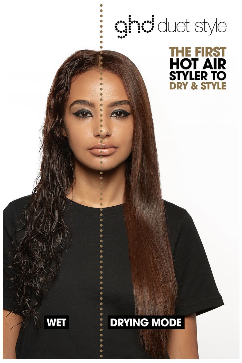 Duet Style 2-in-1 Hot Air Styler, Alternate, color, WHITE