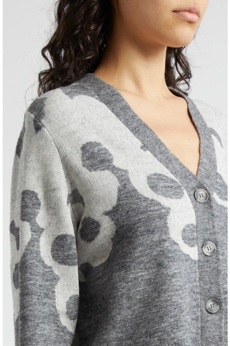 Puite Lammet Boxy Cardigan, Alternate, color, LIGHT GREY OFF-WHITE