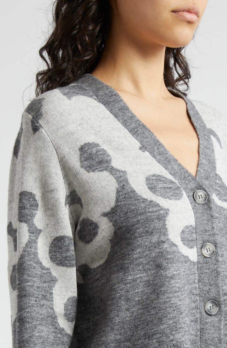 Marimekko Puite Lammet Boxy Cardigan, Alternate, color, Light Grey Off-White