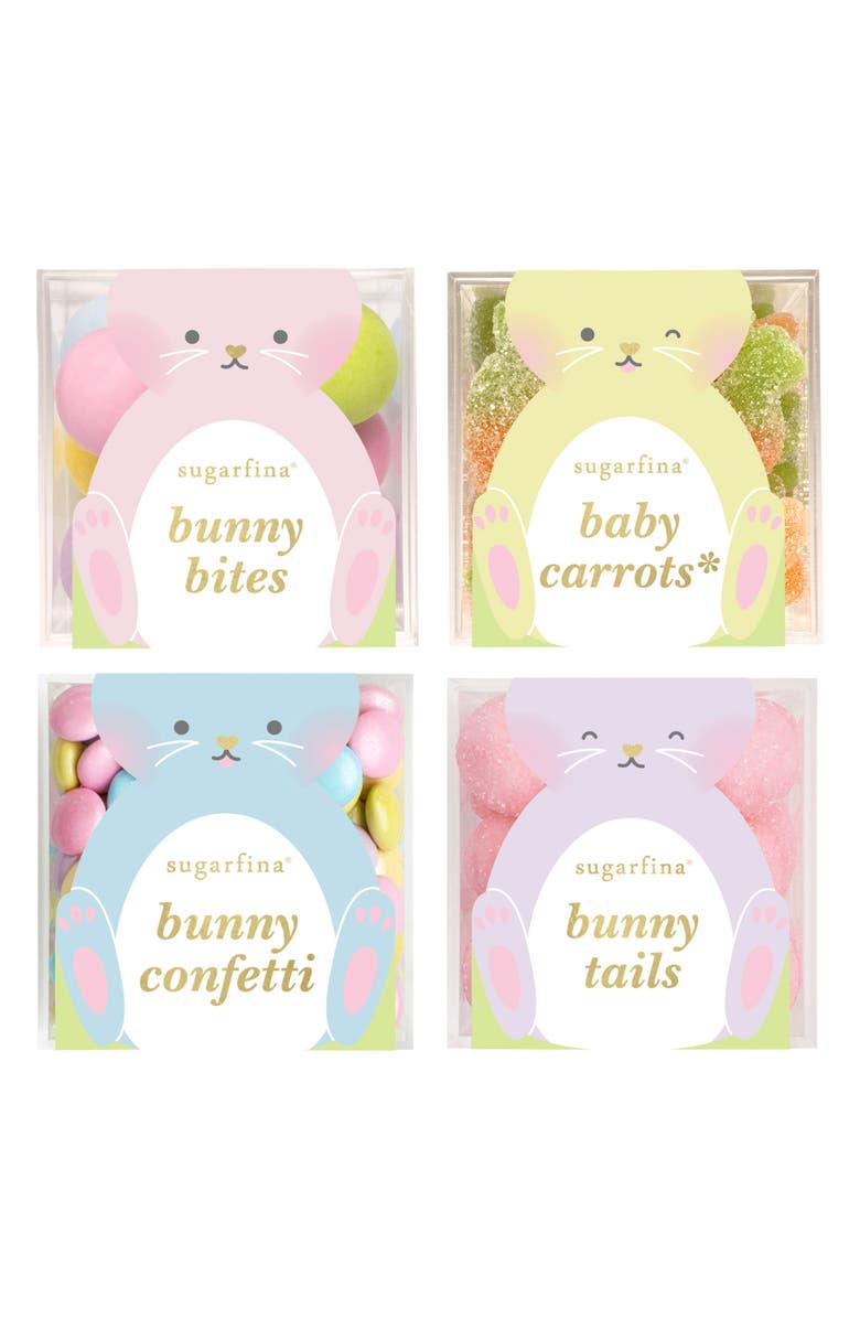 sugarfina Baby Bunny Set of 4 Assorted Candy Cubes, Main, color, 