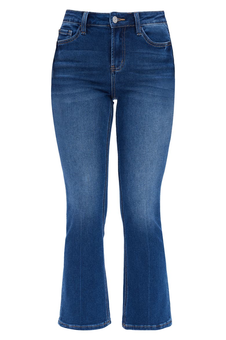 High Waist Ankle Bootcut Jeans, Alternate, color, DARK BLUE