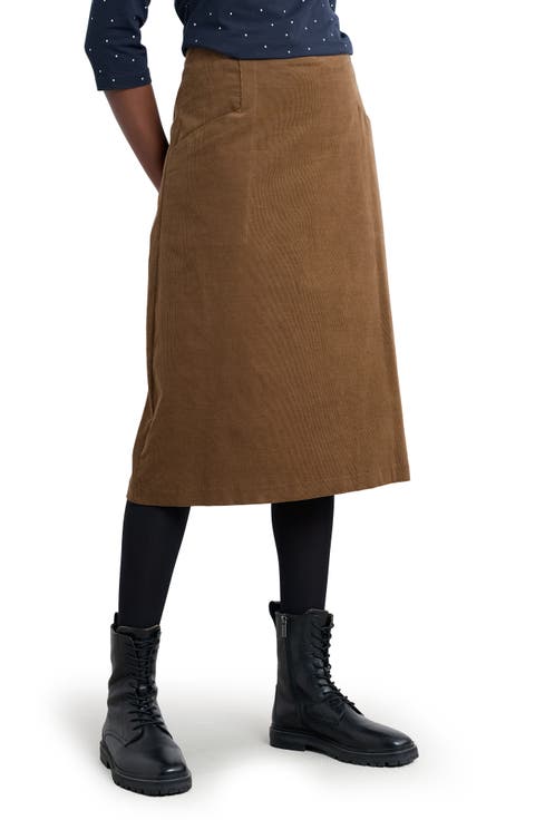 Forest View Organic Cotton Corduroy A-Line Skirt