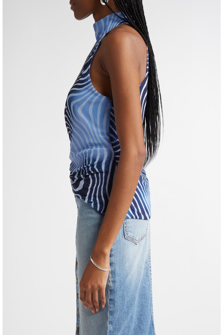Kemeisha Swirl Print Sleeveless Top, Alternate, color, NAVY SWIRL