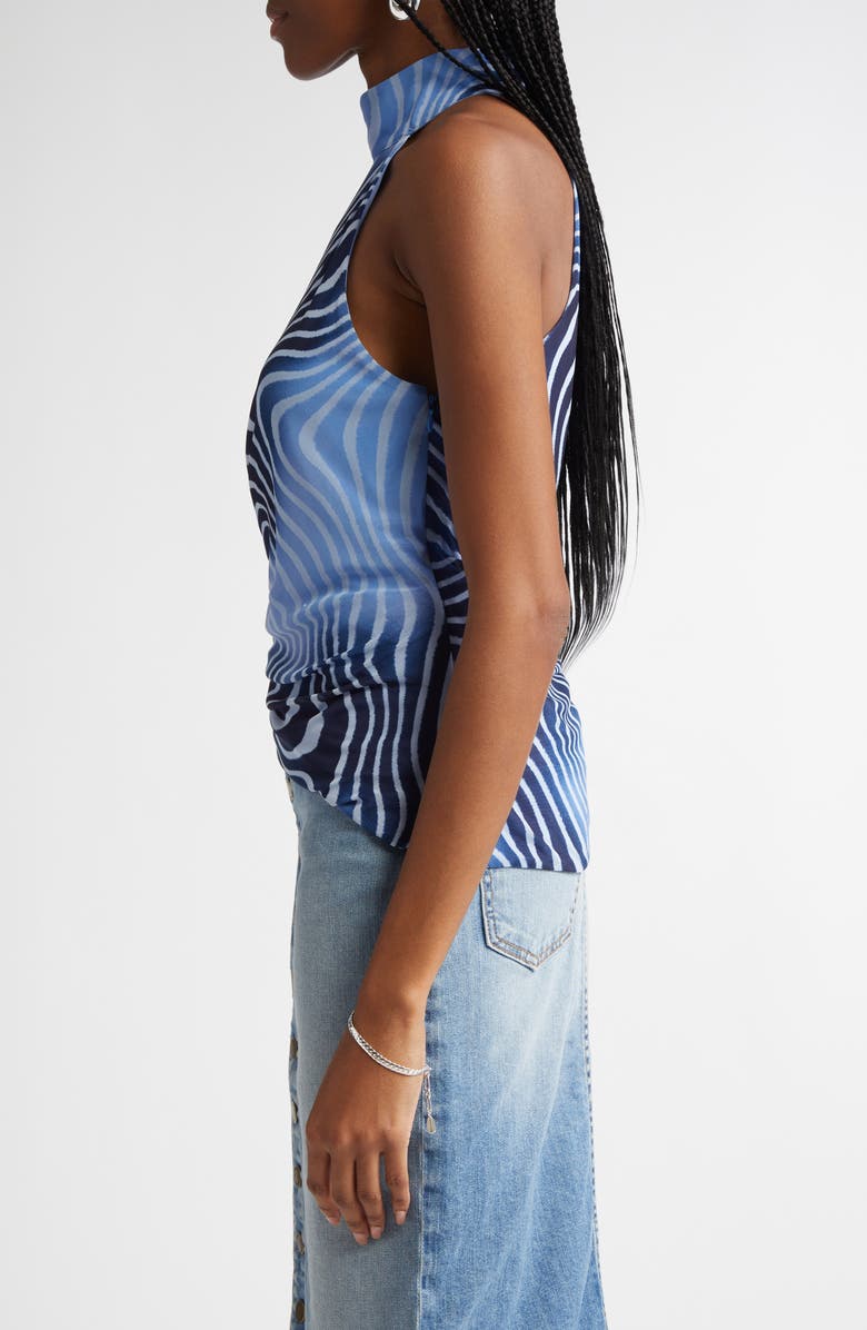 Ramy Brook Kemeisha Swirl Print Sleeveless Top, Alternate, color, Navy Swirl