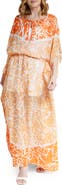 SAACHI Abstract Print Cover-Up Kaftan