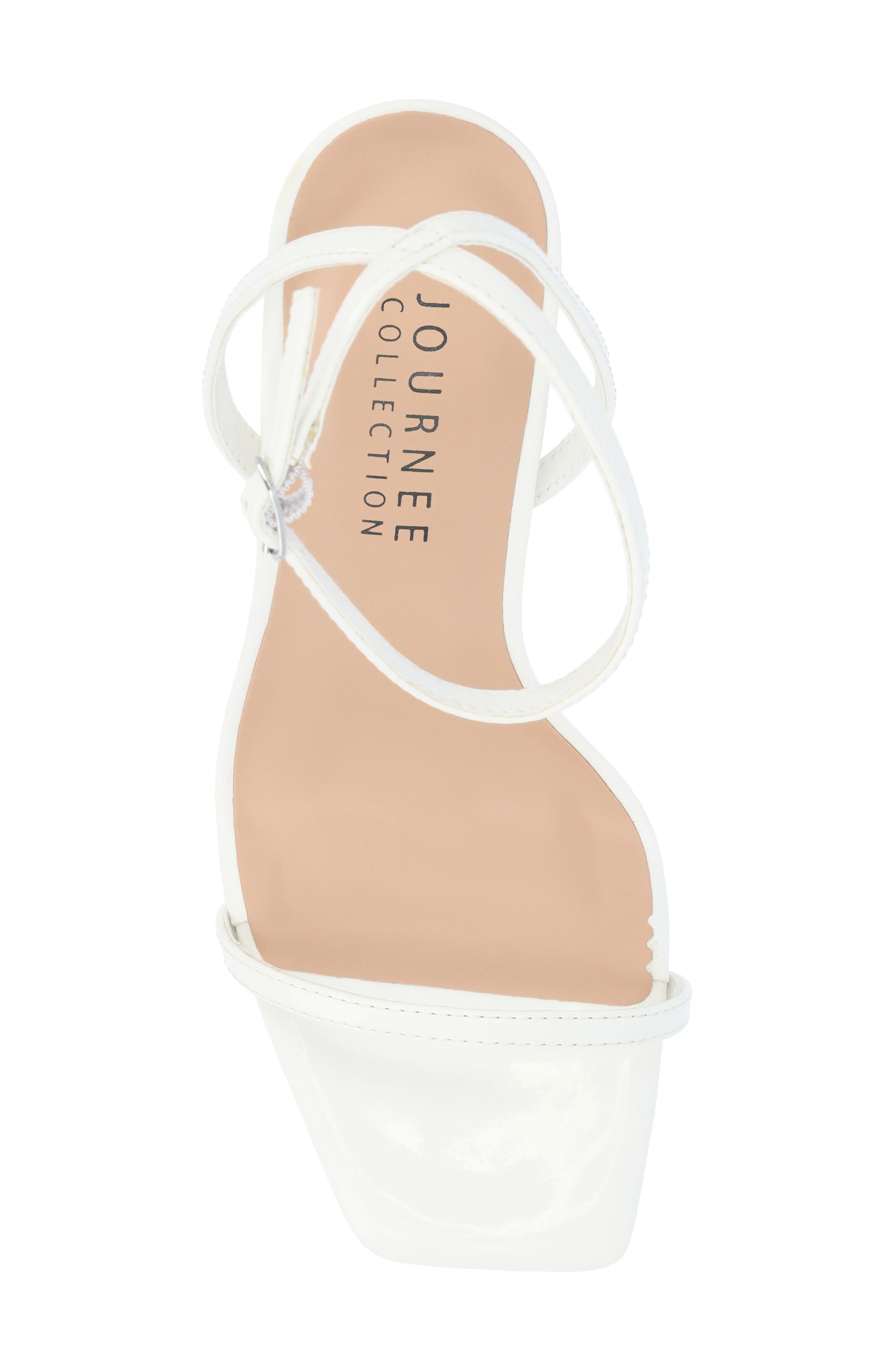 Journee Collection Telilah Strappy Platform Sandal, Alternate, color, White
