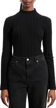 Marcella Samia Mock Neck Rib Sweater