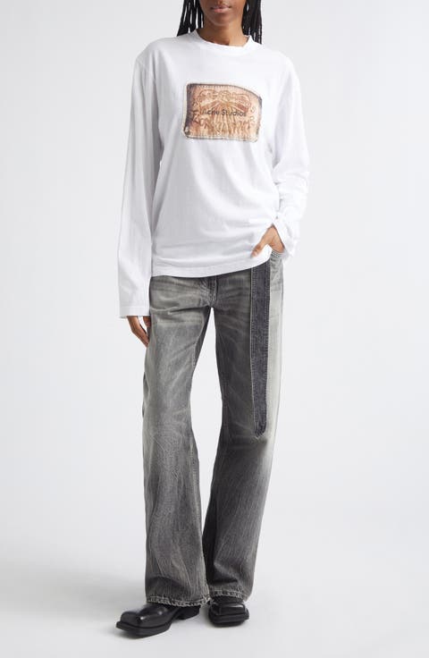 Edden Bow Logo Cotton Long Sleeve T-Shirt