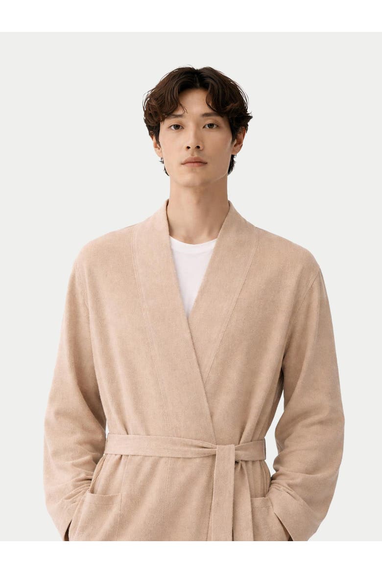 Men's Cashmere Robe, Alternate, color, beige