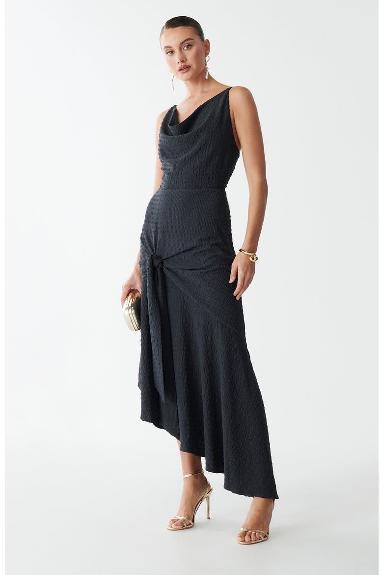 Leo Midi Dress, Alternate, color, Charcoal