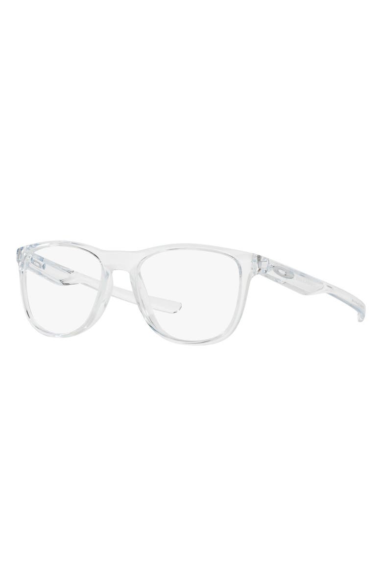 Oakley 52mm Round Optical Glasses, Alternate, color, Polished Clear