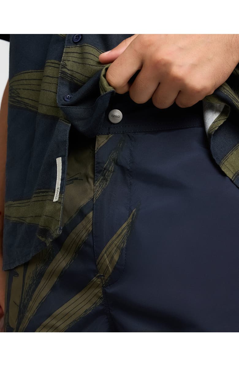 Onia Calder Buckle 5" Swim Trunk, Alternate, color, Deep Navy Multi