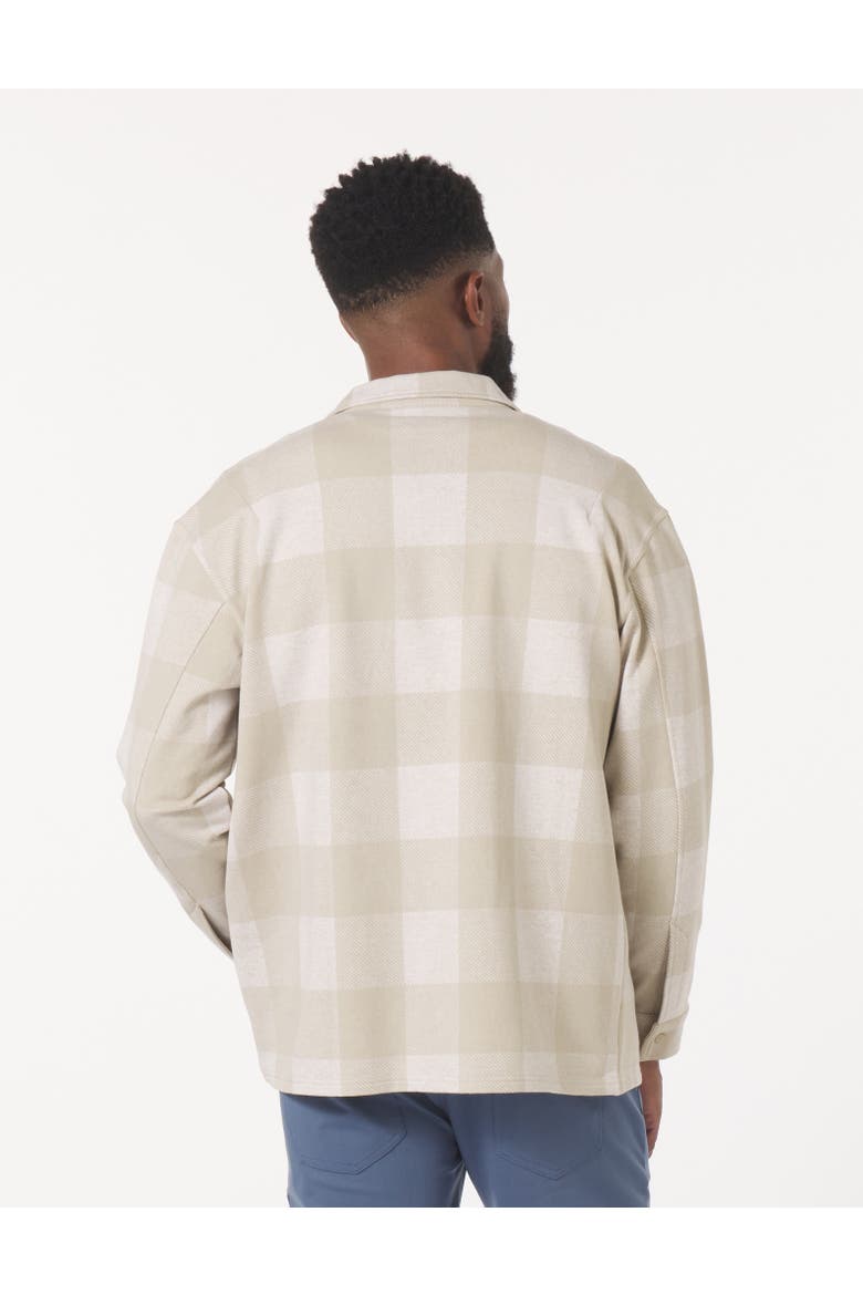 Trek Button Front Shirt, Alternate, color, Oatmilk/Linen Plaid