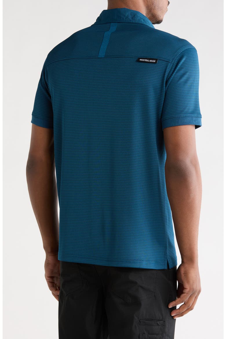 Grid Jacquard Polo, Alternate, color, TEAL