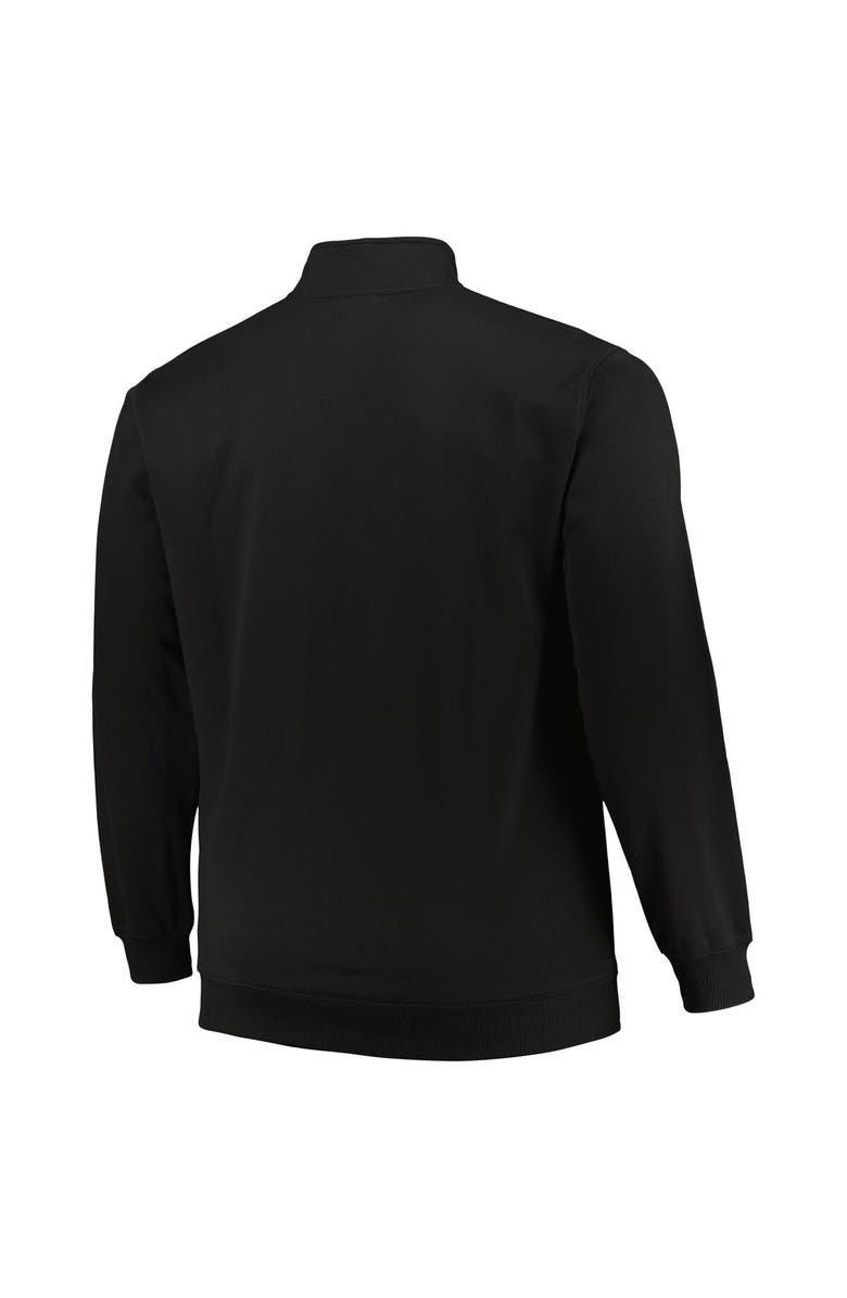 PROFILE Men's Profile Black Minnesota Vikings Big & Tall Fleece Quarter-Zip Jacket, Alternate, color, 