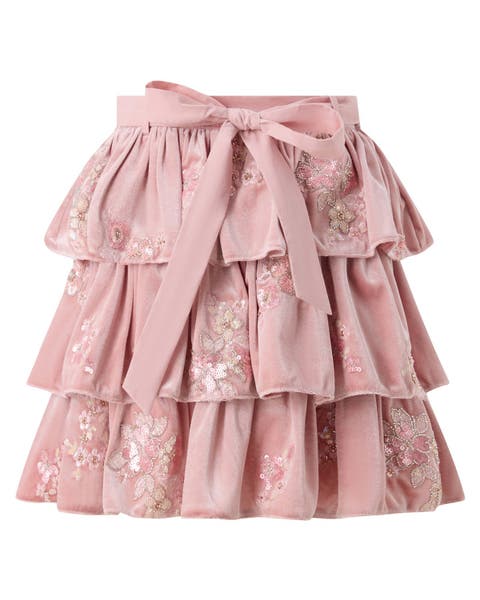 Destiny Velvet Frill Mini Skirt (toddler, Little Kid & Big Kid)