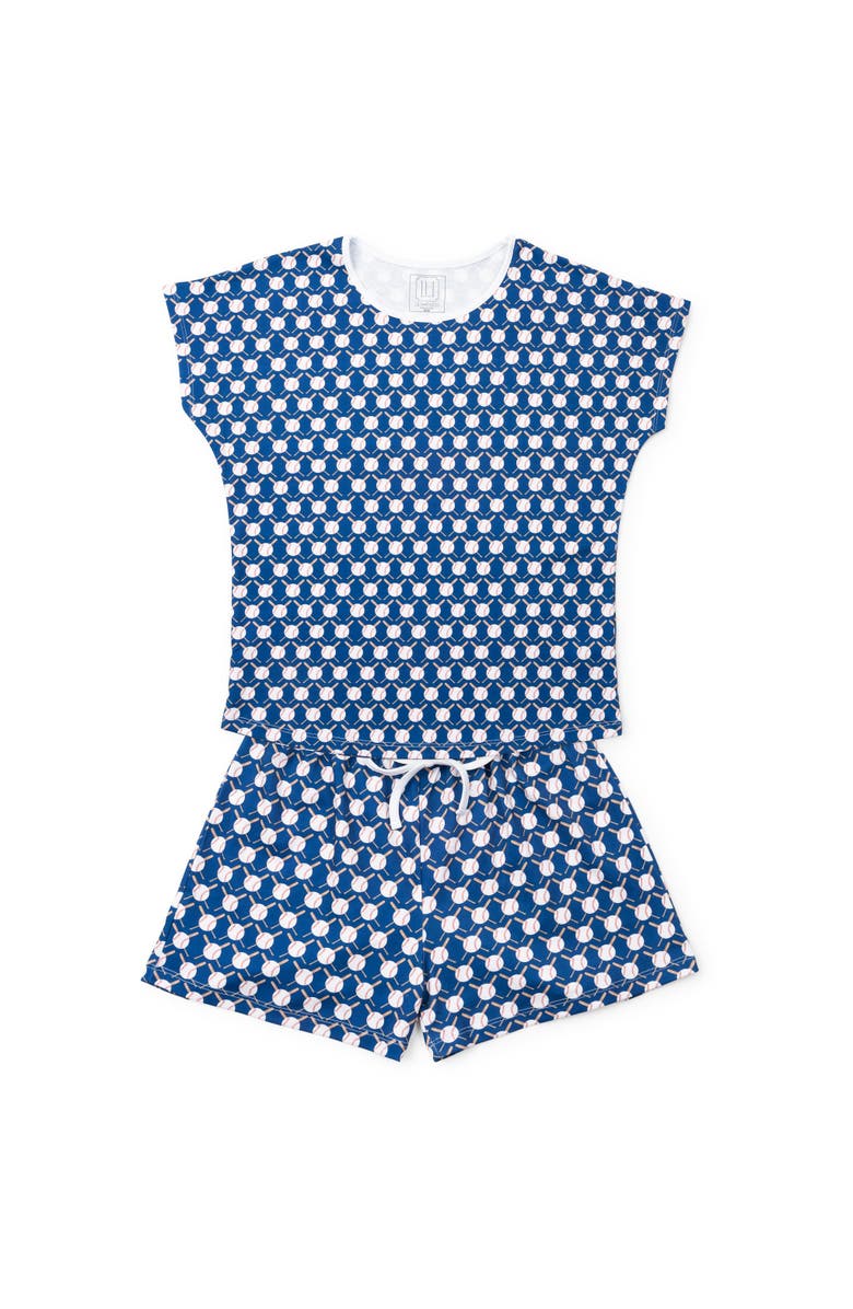 Lila and Hayes Riley Women's Pajama Short Set, Main, color, Up At Bat Baseball