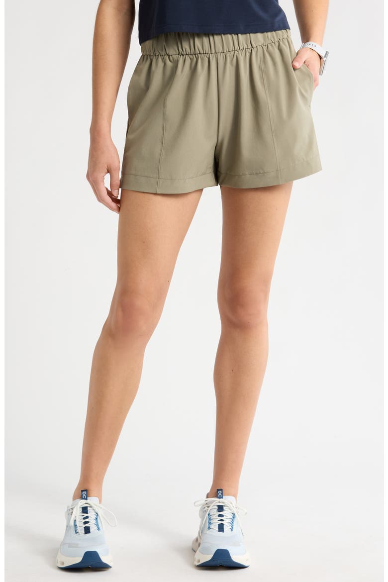 Out & About Shorts, Main, color, GREEN VETIVER