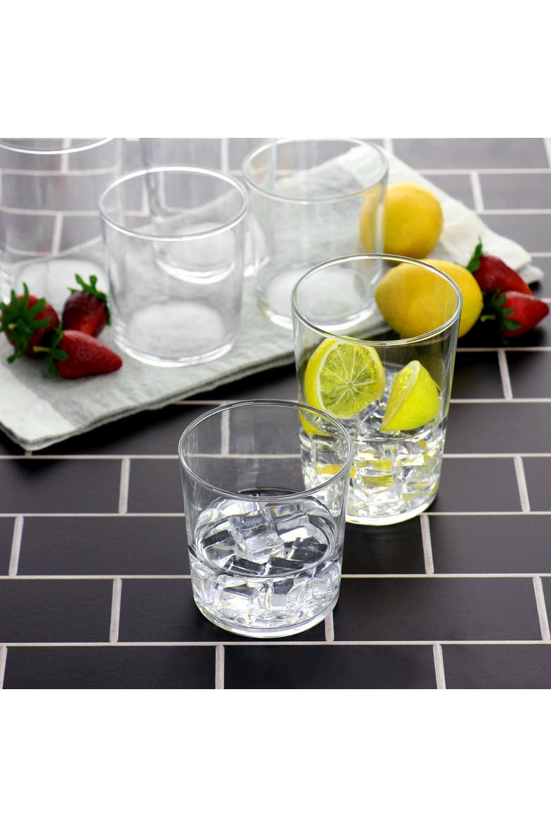 12 Piece Bowey Double Old Fashion and Highball Glassware Set, Alternate, color, Clear