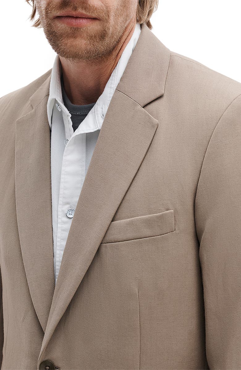 rag & bone Butler Virgin Wool Blend Blazer, Alternate, color, Stone