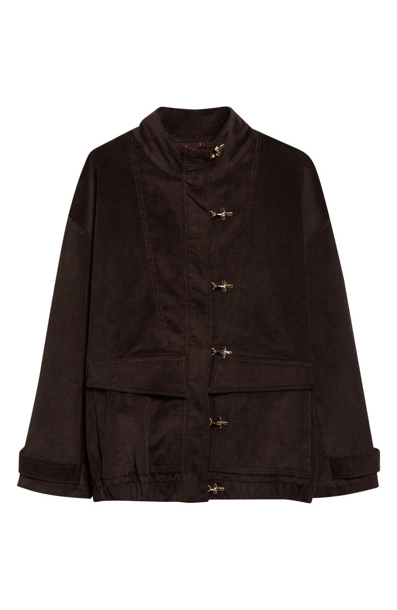 Siedrés Polca Stretch Corduroy Jacket, Main, color, Dark Brown