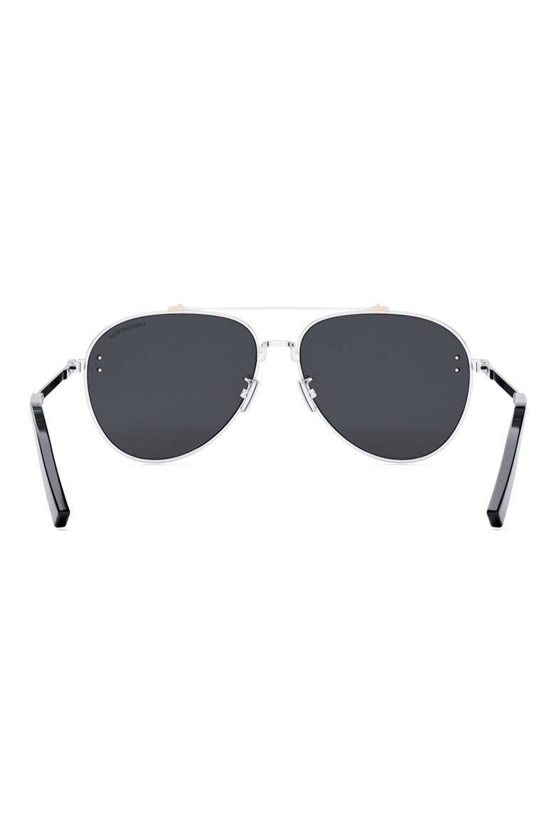 CD Diamond A1U 59mm Pilot Sunglasses, Alternate, color, SHINY PALLADIUM / SMOKE