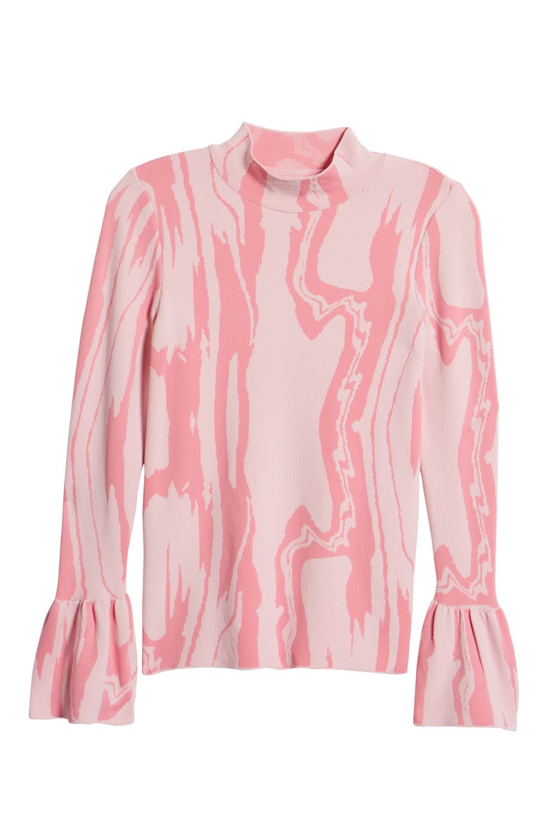 Painterly Swirl Sweater, Alternate, color, BRIGHT PINK