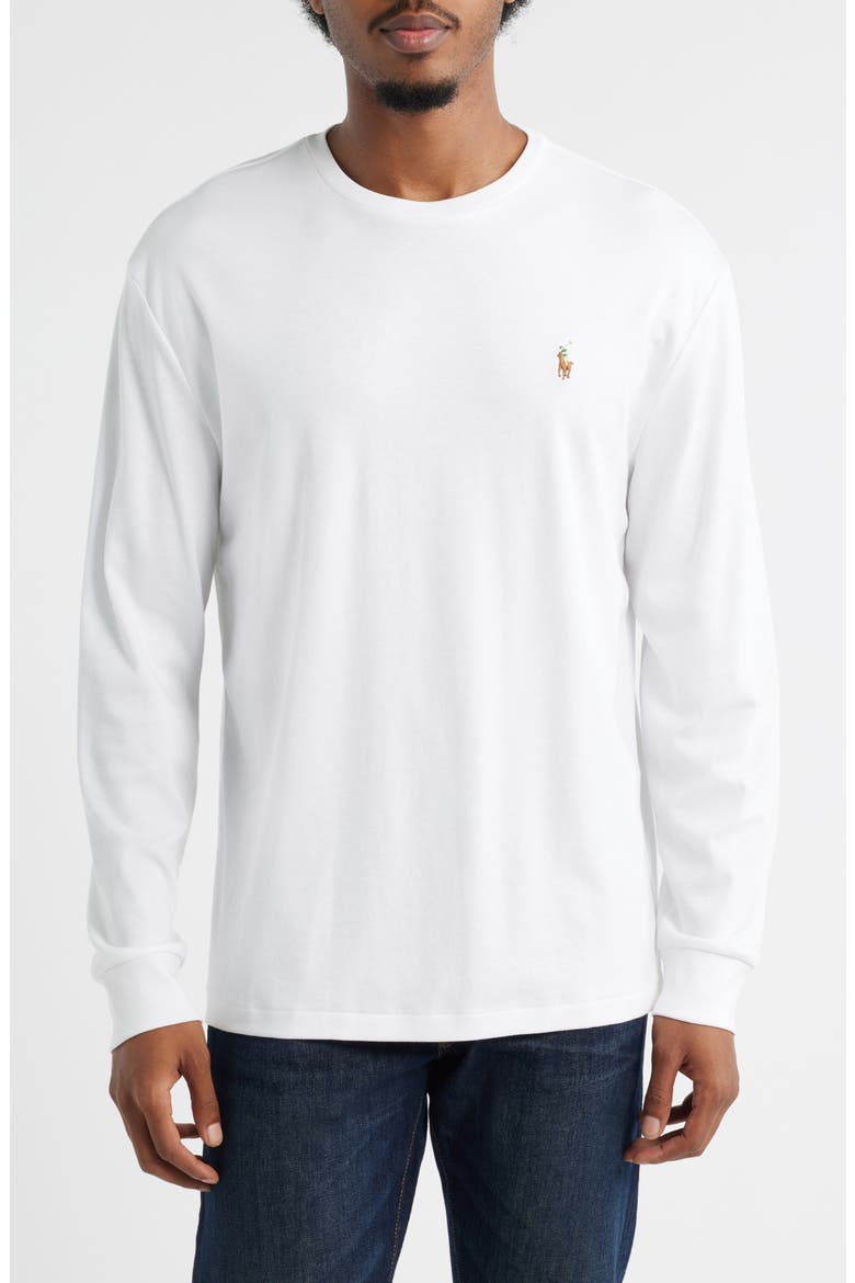 Soft Touch Long Sleeve T-Shirt, Main, color, WHITE