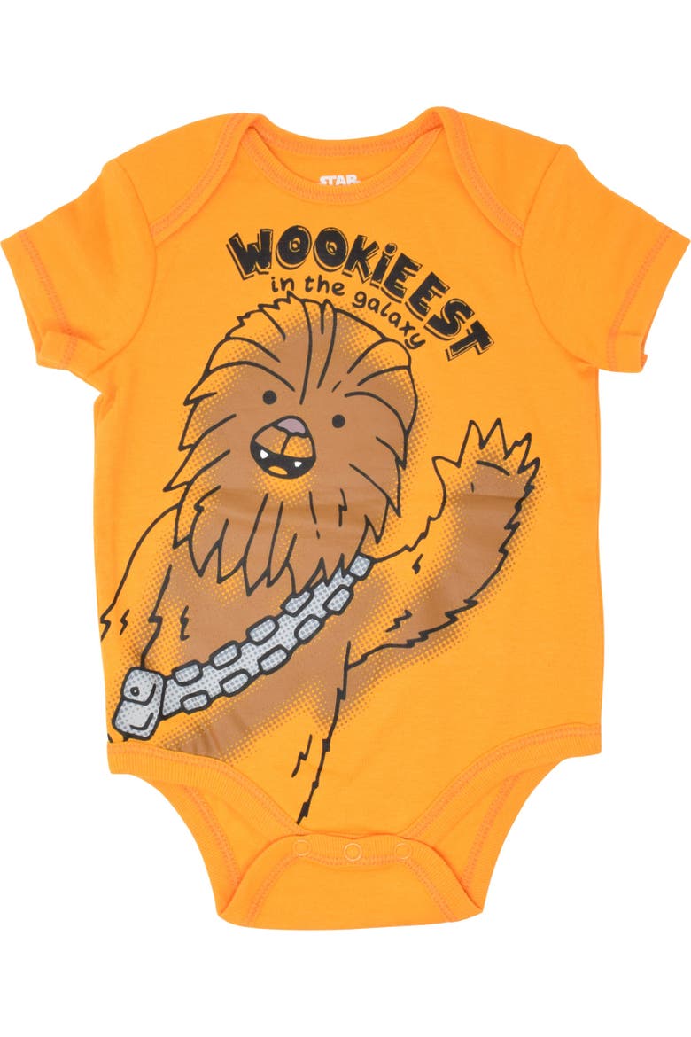 5-Pack Short Sleeve Bodysuits, Alternate, color, Star Wars Yellow Red
