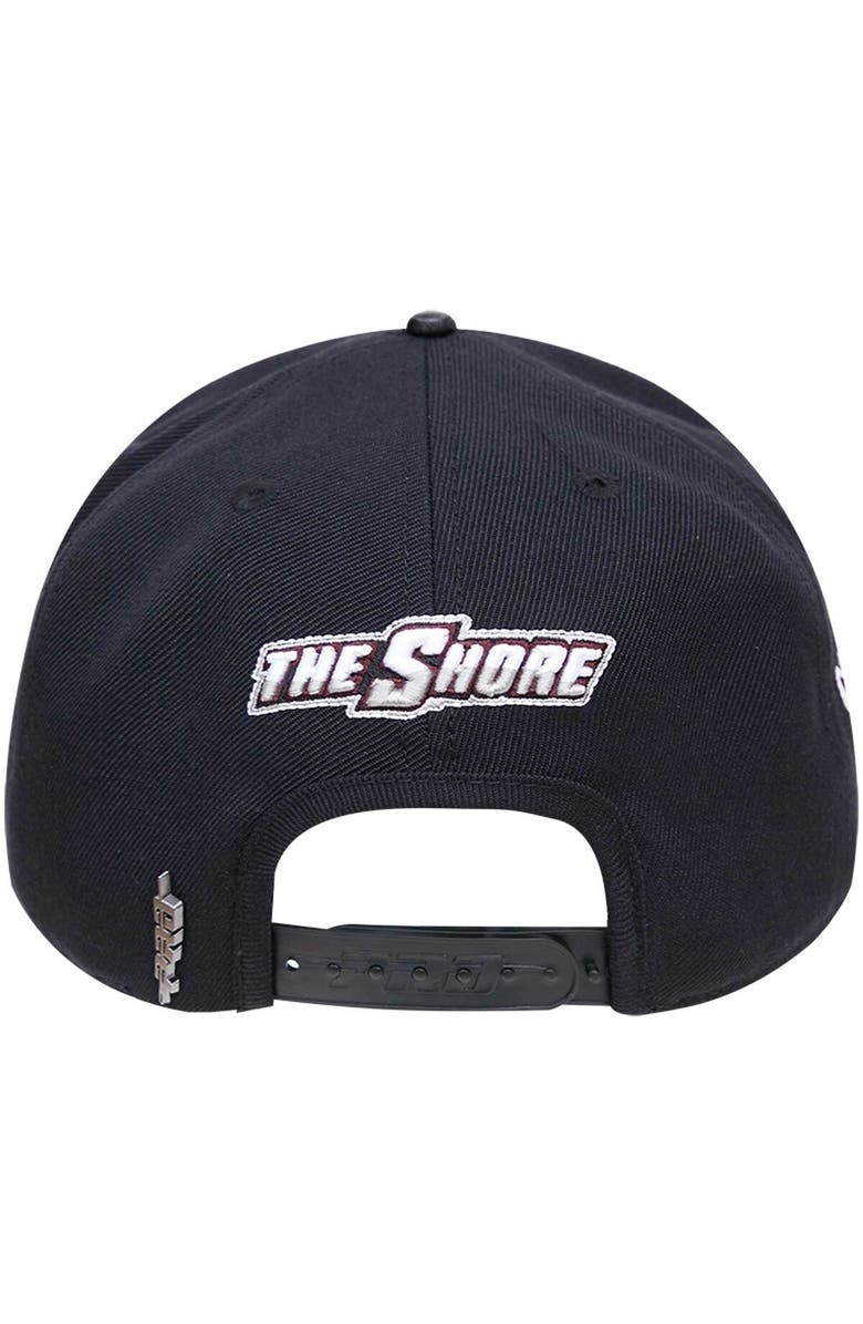 PRO STANDARD Men's Pro Standard Black Maryland Eastern Shore Hawks Arch Over Logo Evergreen Snapback Hat, Alternate, color, Black