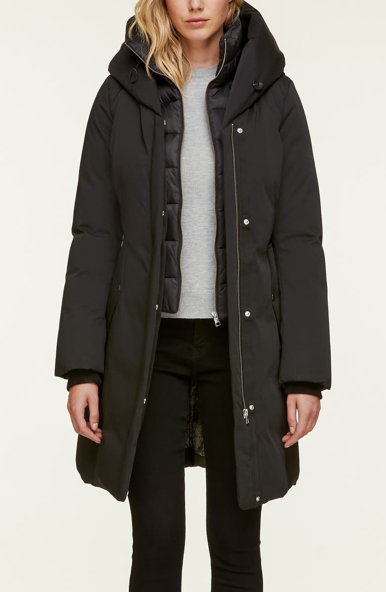 Soia & Kyo Slim Fit Hooded Down Coat, Alternate, color,