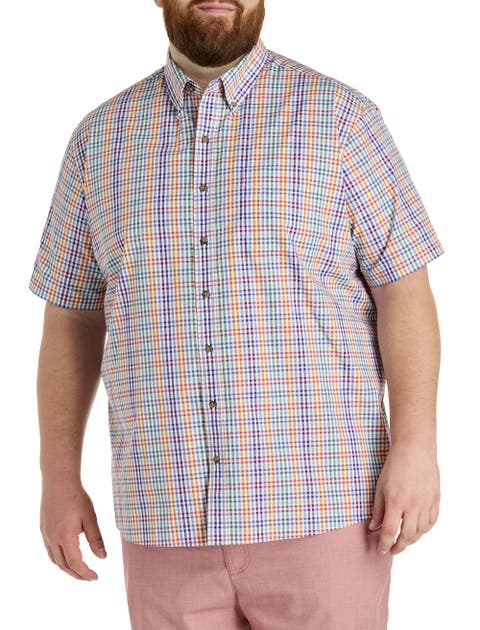 Big & Tall Easy-Care Multi Check Sport Shirt