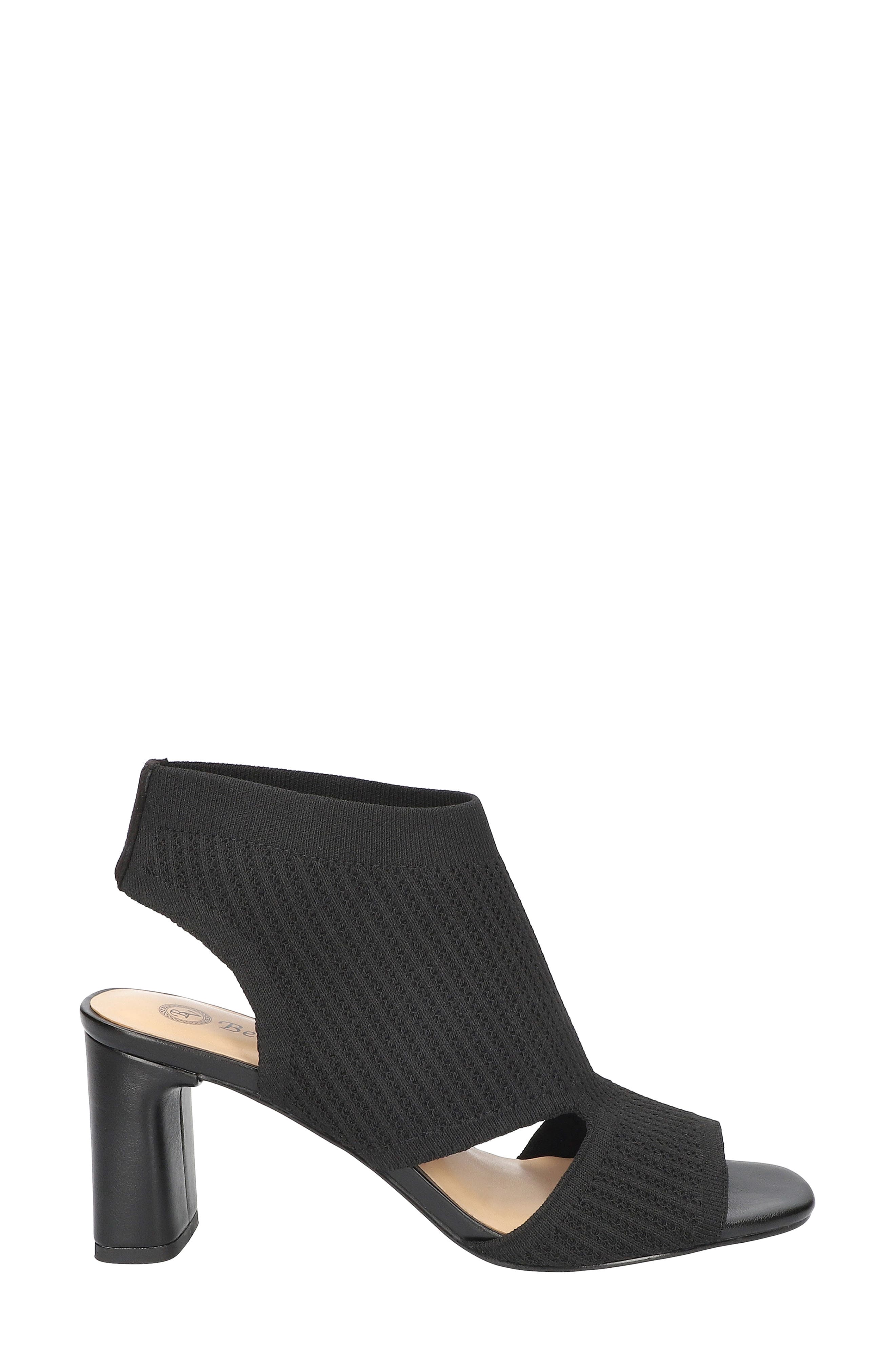 Bella Vita Mira Stretch Knit Sandal, Alternate, color, Black Knit