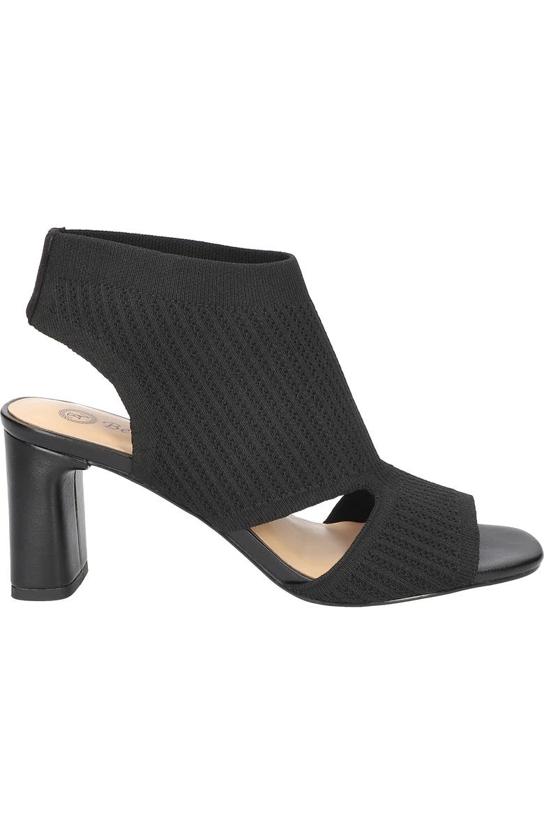 Bella Vita Mira Stretch Knit Sandal, Alternate, color, Black Knit