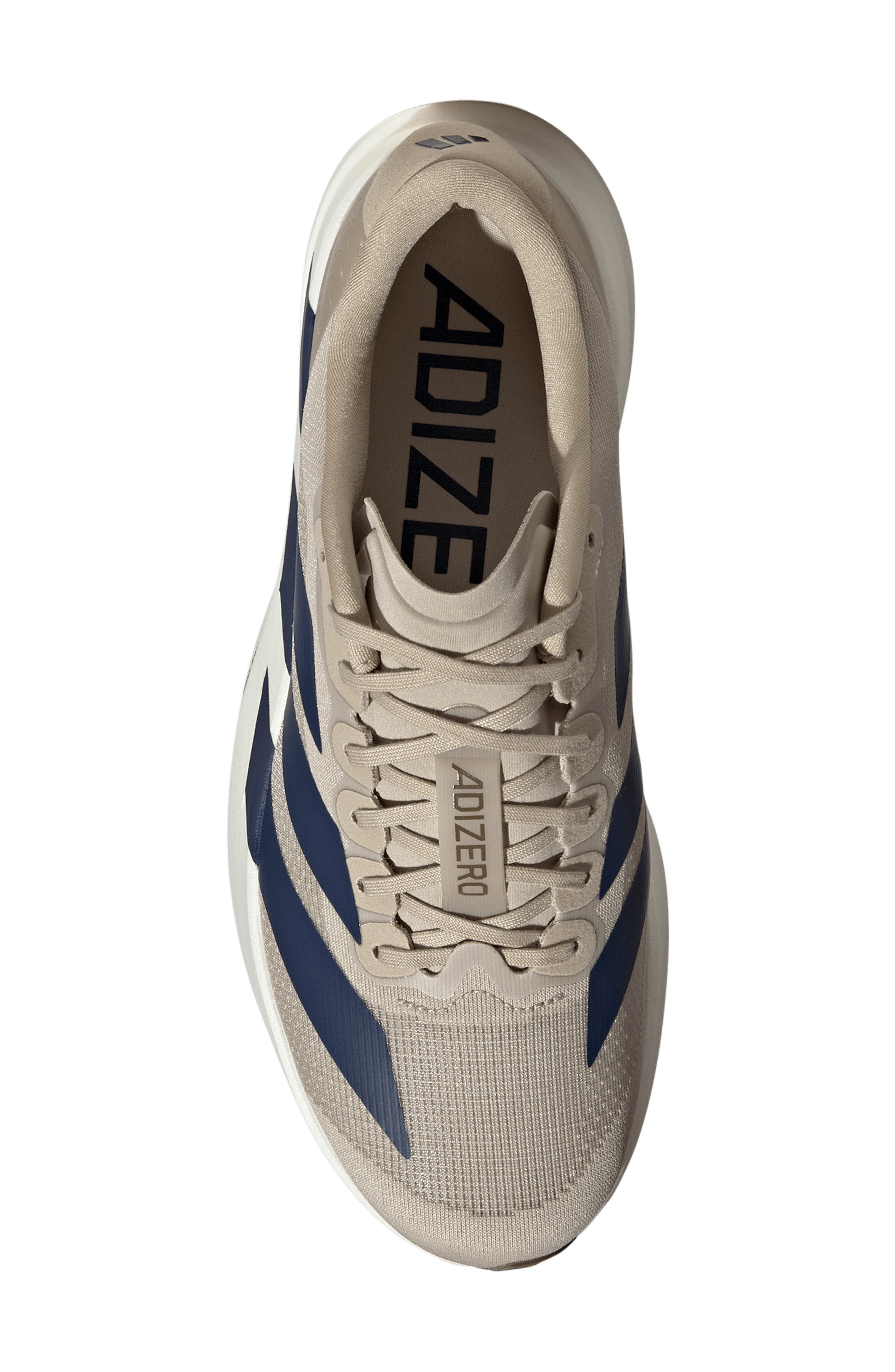 Adizero Evo SL Running Shoe, Alternate, color, KHAKI/ NIGHT INDIGO/ KHAKI