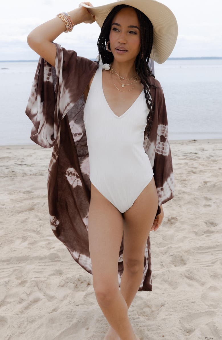 SAACHI Tie Dye Duster, Alternate, color, Brown