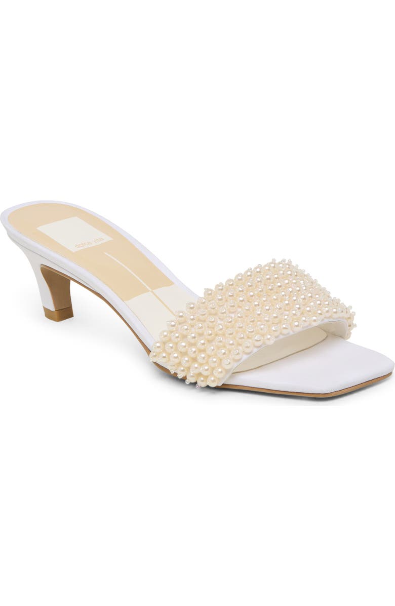 Dolce Vita Rexa Studded Sandal, Main, color, Off White Satin