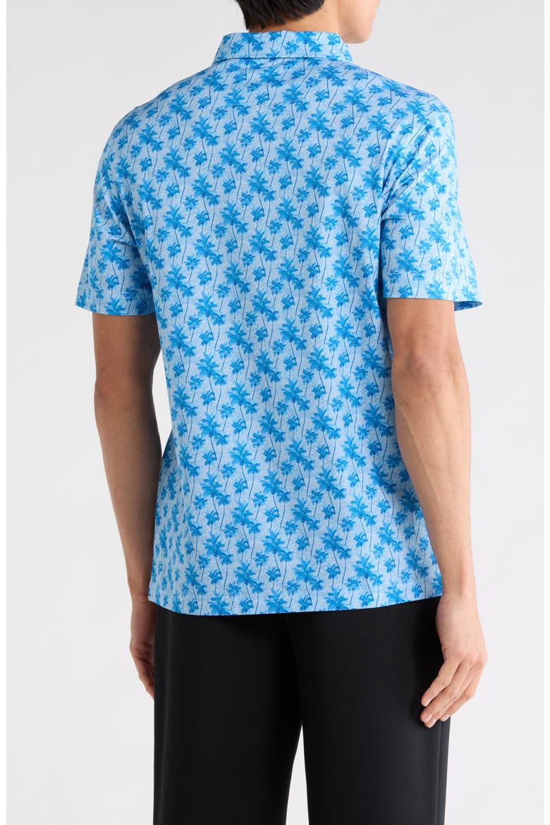 Palm Tree Cotton Knit Polo, Alternate, color, CLASSIC BLUE