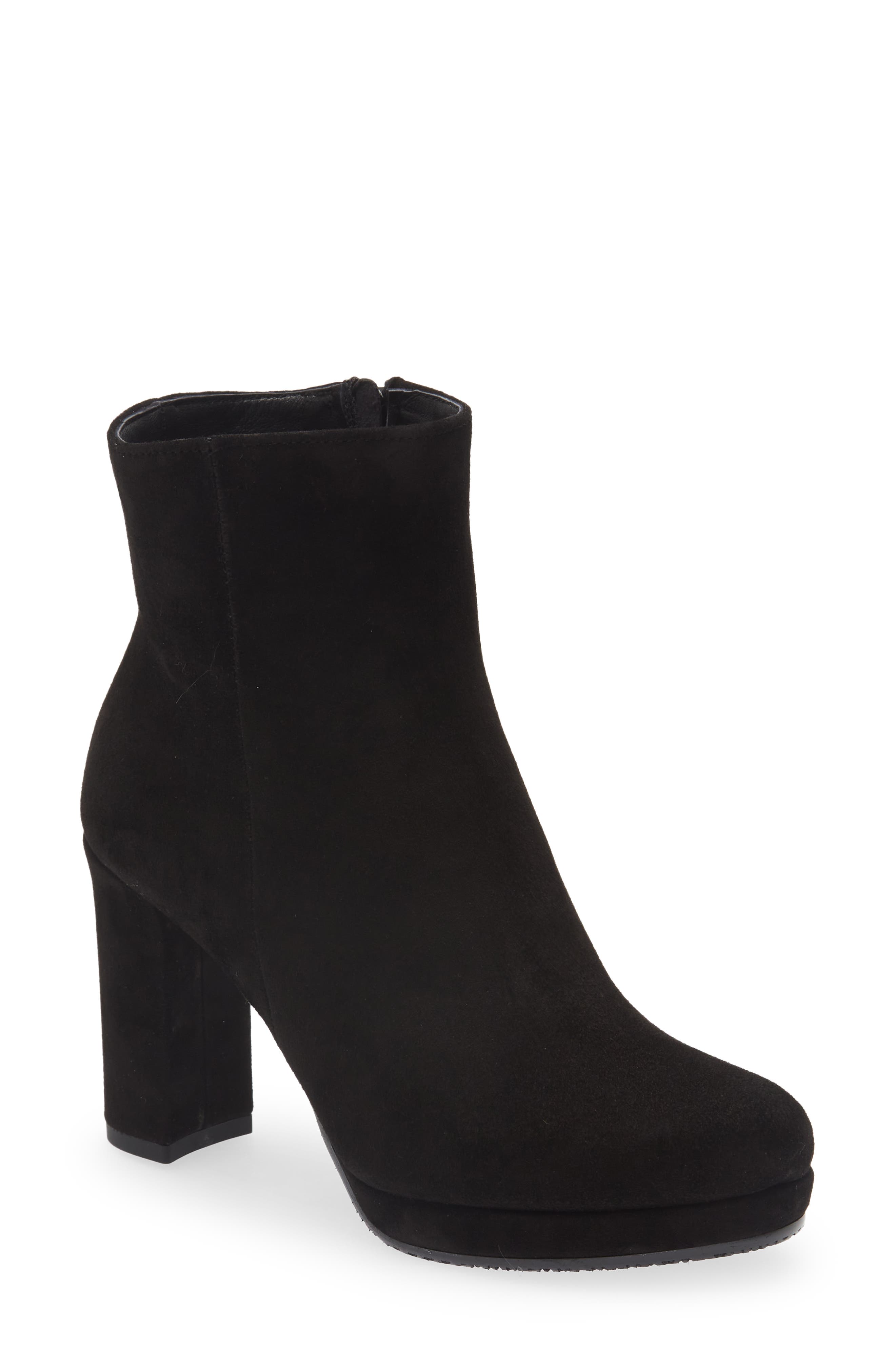 Cordani Nickie Platform Bootie, Main, color, Black Suede