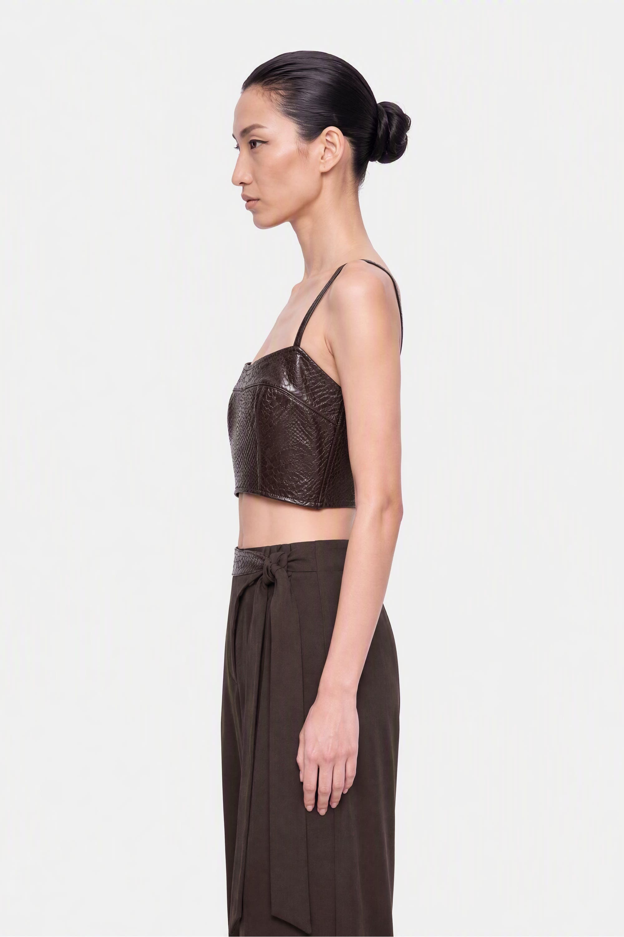 Nocturne Snake Effect Faux Leather Bralet (Women) | Nordstrom