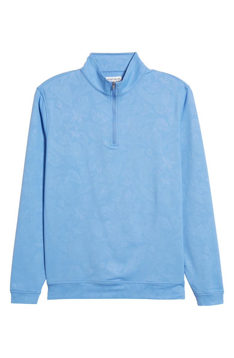 Peter Millar Perth Shadow Floral Performance Quarter Zip Pullover, Alternate, color, 