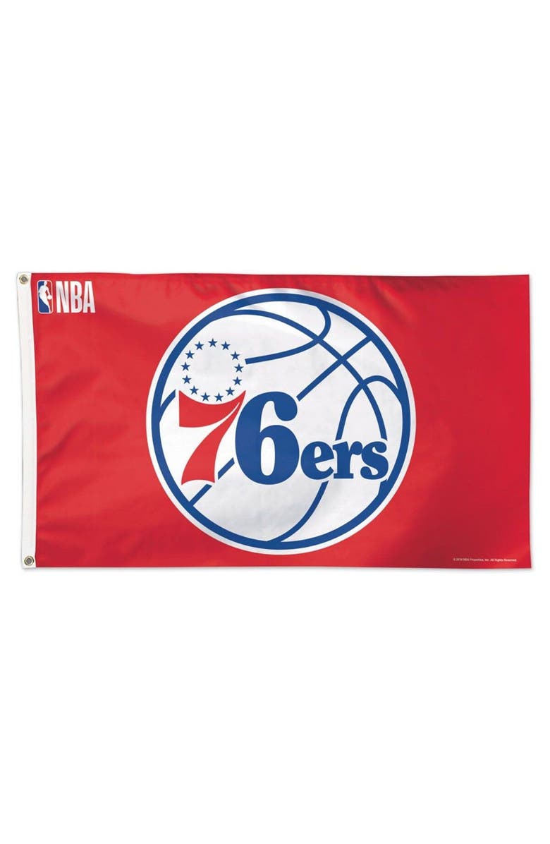 WINCRAFT Philadelphia 76ers Deluxe One-Sided 3' x 5' Flag, Main, color, 