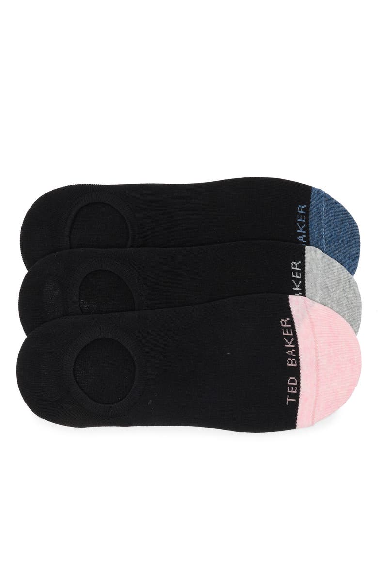 Ted Baker Pack of 3 No Show Socks, Main, color, 