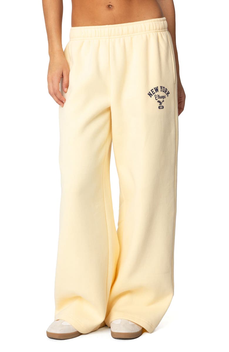 EDIKTED New York Champs Sweatpants, Main, color, 