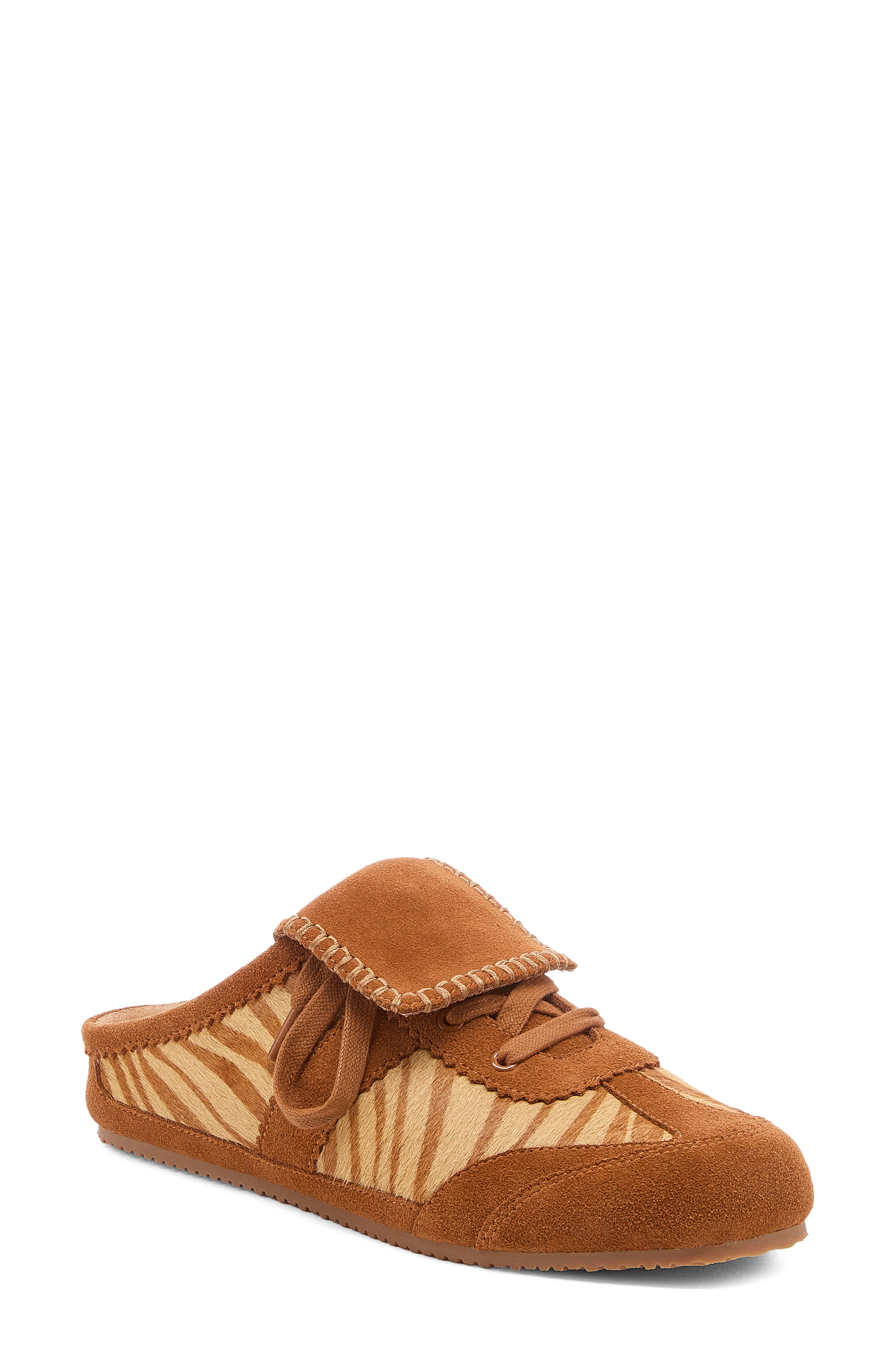 Scotty Flat Mule, Main, color, ZEBRA CALF HAIR