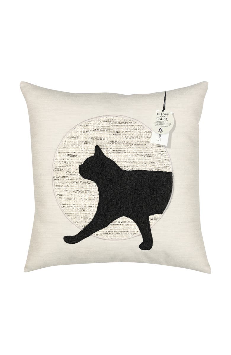 Elaine Smith Unconditional Meow (Head) Handmade Terry Indoor/Outdoor Pillow - SUPPORTS PETS, Main, color, Meow (Head)
