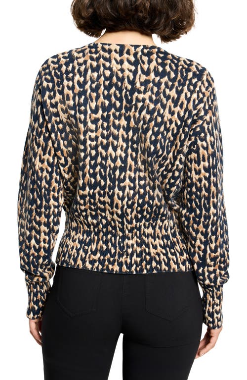 Nic + Zoe Nic+zoe Stitch Print Snap It Up Cardigan In Multi